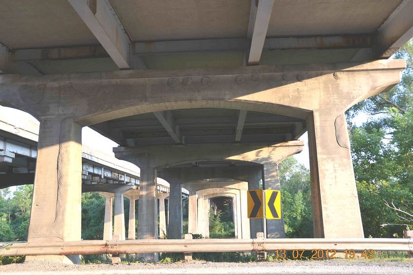 Betonreparatie brug viaduct